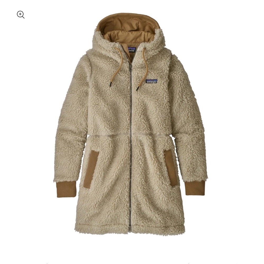 Patagonia Tan Fleece Hooded Jacket